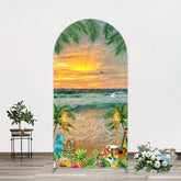 Lofaris Summer Hawaii Sunset Beach Carnival Arch Backdrop